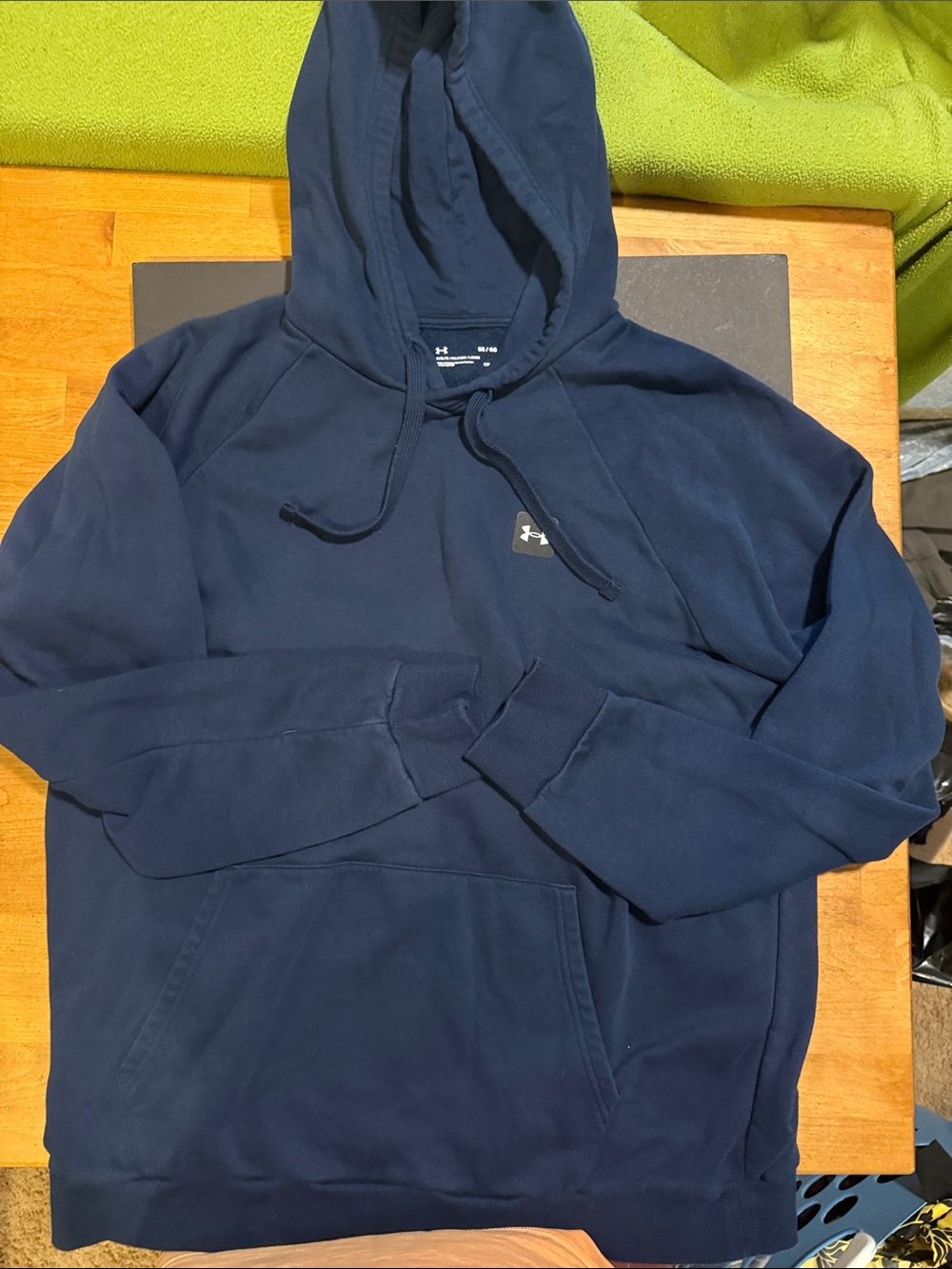 Under Armour Men’s Navy Pullover Hoodie with Logo